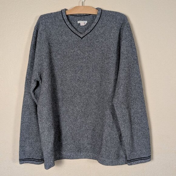 Carbon2Cobalt Men's XXL Sweater Chunky Knit 100% Cotton V Neck Fisherman - Picture 1 of 8